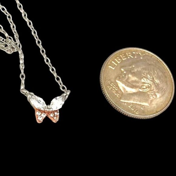 NT# Adorable Sterling 925 Silver & Cz Butterfly - Picture 7 of 8